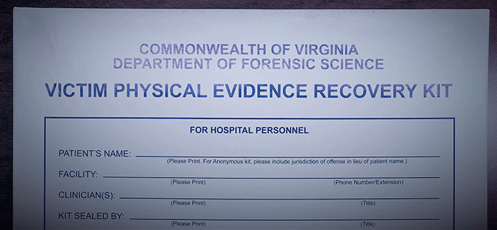 Sexual assault evidence recovery kit form