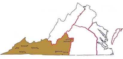 gangs in southwest virginia - map