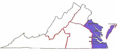 Tidewater VA Map